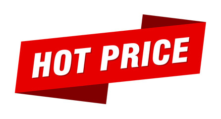 hot price banner template. ribbon label sign. sticker
