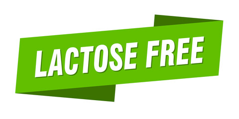 lactose free banner template. ribbon label sign. sticker