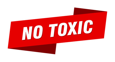 no toxic banner template. ribbon label sign. sticker