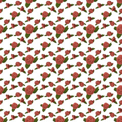 KTSP06 Rose Flower Seamless Background Pattern illustration-Stock-Image-6000-6000