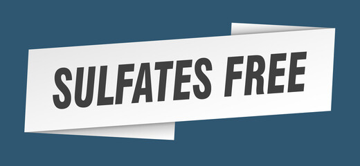 sulfates free banner template. ribbon label sign. sticker