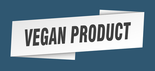 vegan product banner template. ribbon label sign. sticker