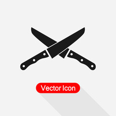 Cross Knife Icon Vector Illustration Eps10