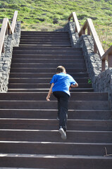 climbing the stairs of success