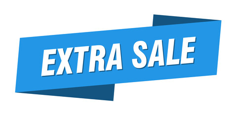extra sale banner template. ribbon label sign. sticker