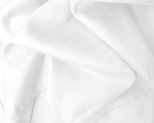 White cloth background abstract with soft waves.