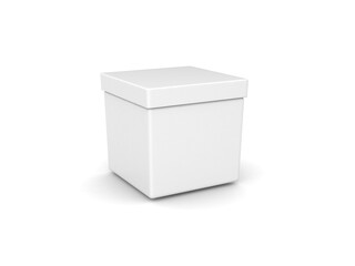 3d box in white background