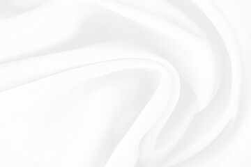 White cloth background abstract with soft waves.