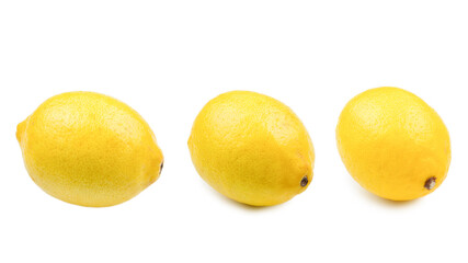 Lemon isolated on white background. Space for test or design.
