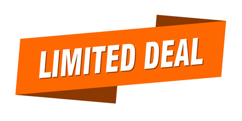 limited deal banner template. ribbon label sign. sticker