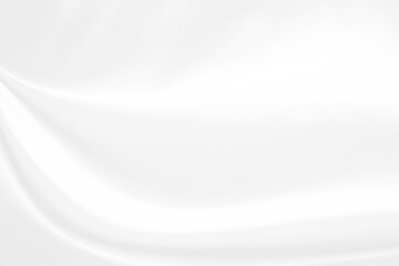 White cloth background abstract with soft waves.