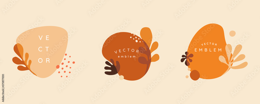 Aufkleber vector horizontal abstract background with copy space for text - autumn sale - bright vibrant banner