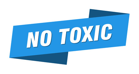no toxic banner template. ribbon label sign. sticker