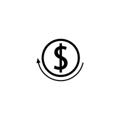 Obraz premium cost icon, decrease, increase icon vector symbol isolated illustration white background