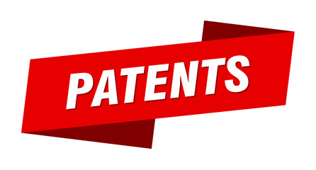 patents banner template. ribbon label sign. sticker