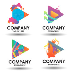 Obraz premium business logo design for music full of colour
