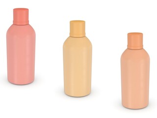 3d bottle mockup on white background