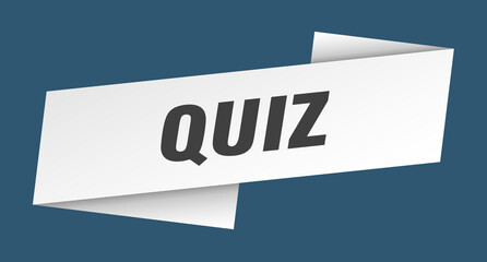 quiz banner template. ribbon label sign. sticker
