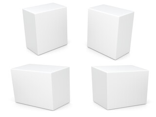 3D box on white background