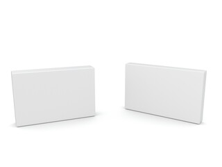 3D box on white background