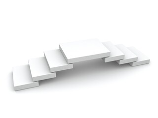 3d stairs on white background