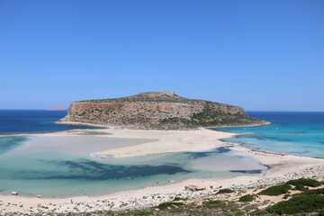 Fototapeta na wymiar Beautiful Balos beach, Crete, Greece