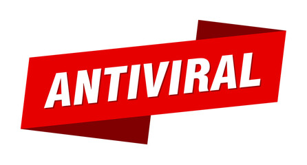 antiviral banner template. ribbon label sign. sticker