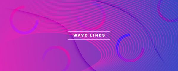 Blue Fluid Stripes. Digital Elements. Abstract 