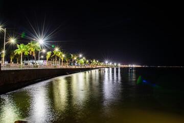 palm trees at night WONDERFUL SUNSET COLOR LOOK TO THE SKY