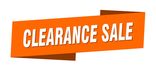 clearance sale banner template. ribbon label sign. sticker