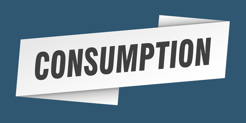 consumption banner template. ribbon label sign. sticker