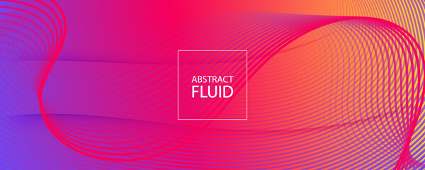 Bright Fluid Shape. Flow 3d Concept. Vivid 