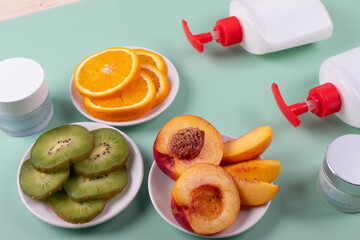 cosmetics and fruit