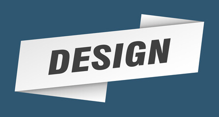design banner template. ribbon label sign. sticker