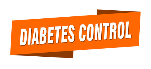 diabetes control banner template. ribbon label sign. sticker