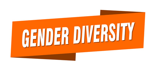 gender diversity banner template. ribbon label sign. sticker