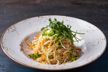 Cabbage  salad with sour cream. Vitamin salad