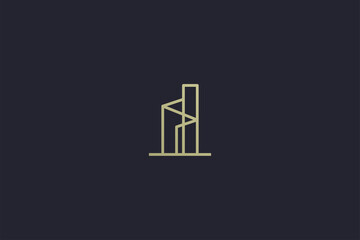 Luxury Gold Building Real Estate Logo