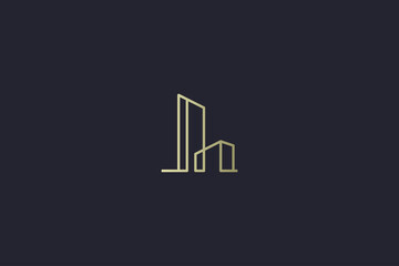 Luxury Gold Building Real Estate Logo