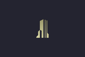Luxury Gold Building Real Estate Logo