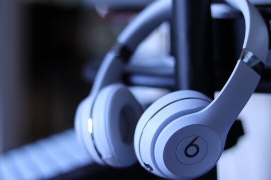 close up of a beats headphones