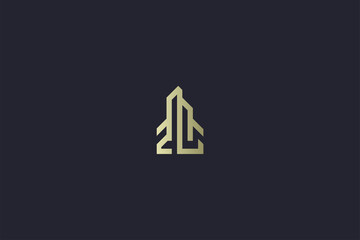 Luxury Gold Building Real Estate Logo