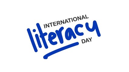 Motion graphic design for celebrating international literacy day. animated video in 4K size