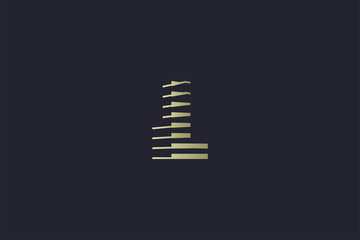 Luxury Gold Building Real Estate Logo