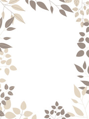 ガーリーボタニカルフレームイラスト