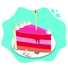 birthday cake with candle