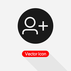 Obraz premium Add Friend Icon, Add People Icon, Add User Vector Illustration Eps10