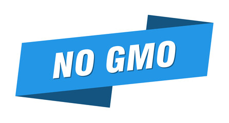 no gmo banner template. ribbon label sign. sticker