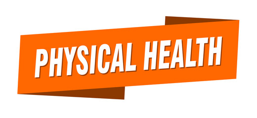 physical health banner template. ribbon label sign. sticker