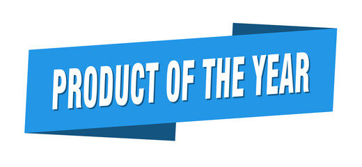 product of the year banner template. ribbon label sign. sticker